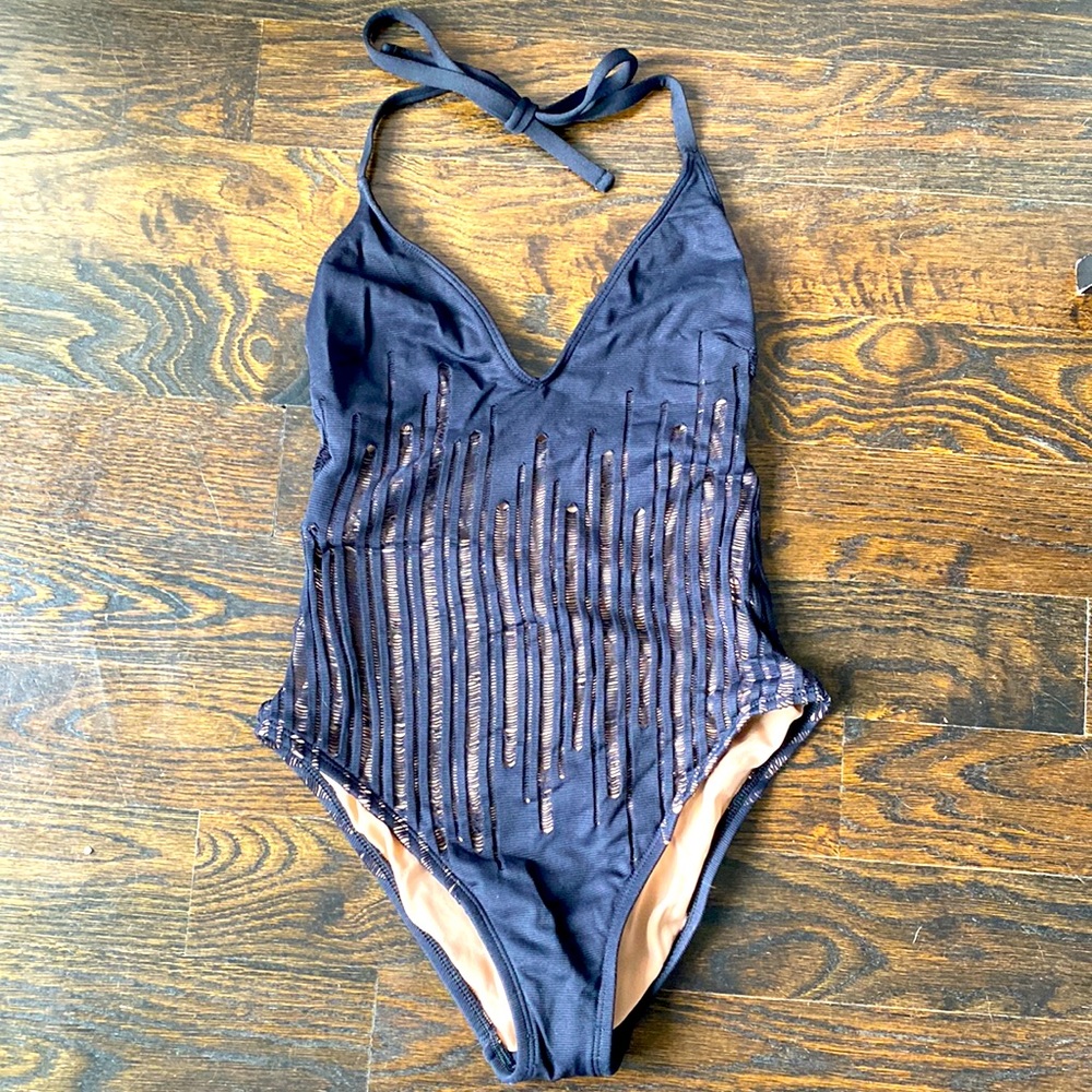 Super rare and unique “Run For It” Plunge Kenneth Cole swim piece EUC - Picture 7 of 14